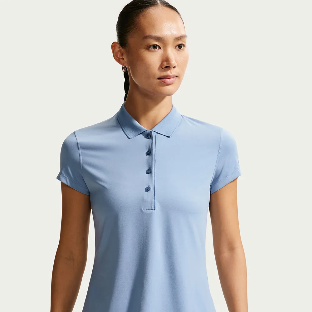 【NIKE GOLF】NikeCourt Slam 女款 Dri-FIT 短袖有領衫 藍色(IH3202-486)
