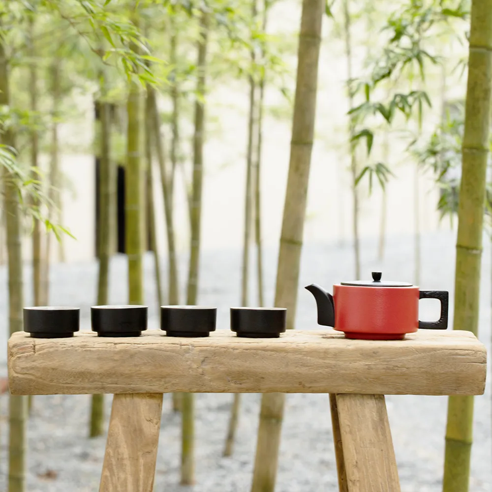 【LohasPottery 陸寶】龍啟壺茶組-富貴紅(一壺四杯+活水球)