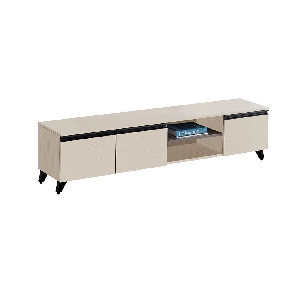 【ASSARI】6尺蘇香桐全鋁高腳電視櫃(寬180x深40x高45cm)