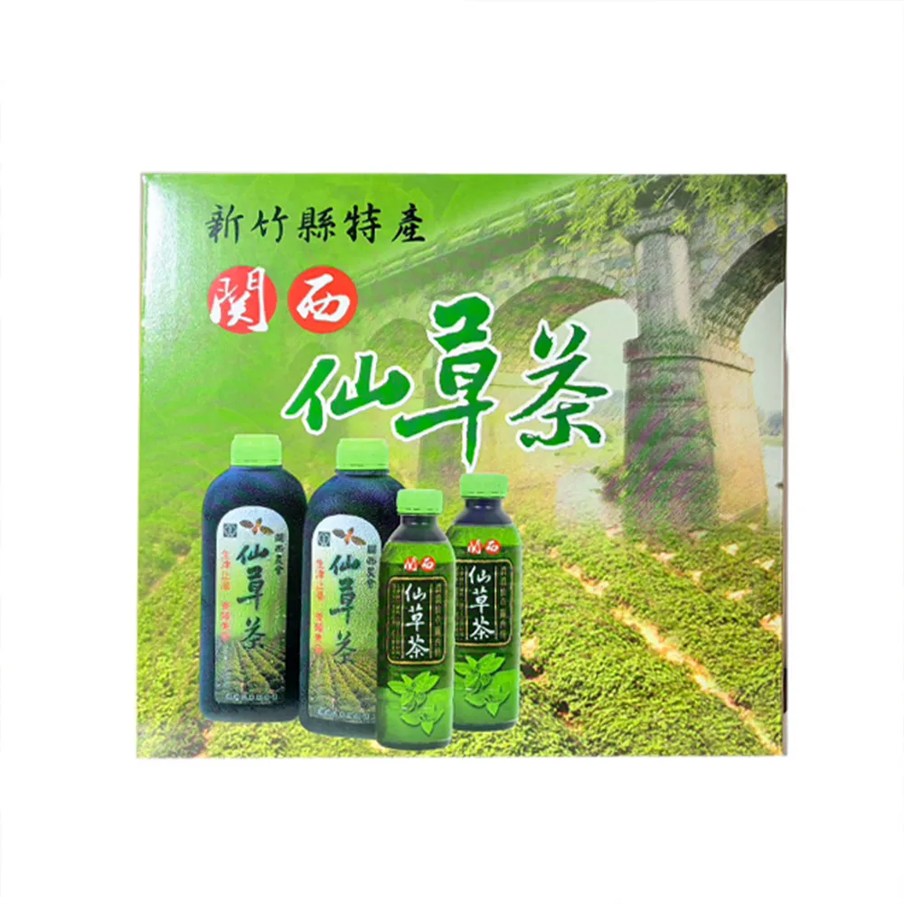 【農會】關西農會 仙草茶飲禮盒X1盒(600mlX8瓶/盒) 伴手禮