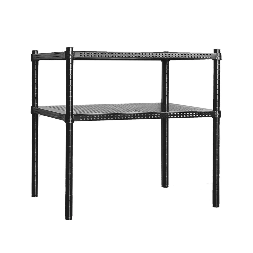 【dayneeds 日需百備】極致美學 90x45x90公分烤漆二層架(沖孔鐵架/收納層架/展示架/層架/鐵架)