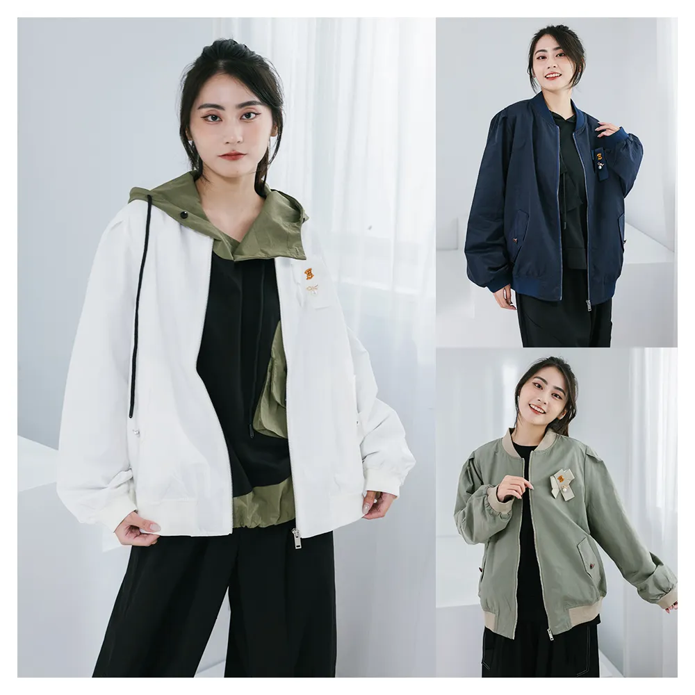【iNio 衣著美學】冬新品 長袖外套 現貨 圓領 女休閒外套 長袖外套(CCW4511)