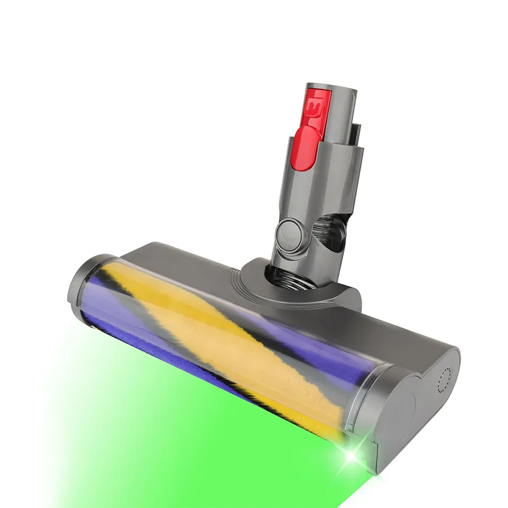 適用Dyson吸塵器升級版綠光絨毛地板刷頭 SV18 SV52 V12 地板吸頭/纖維軟絨
