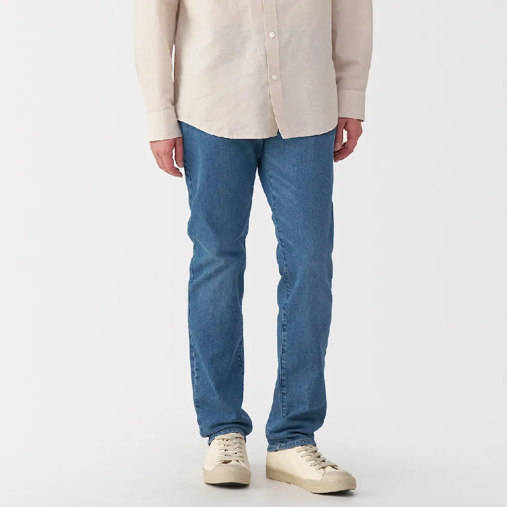 【MUJI 無印良品】男彈性丹寧合身褲(共2色)