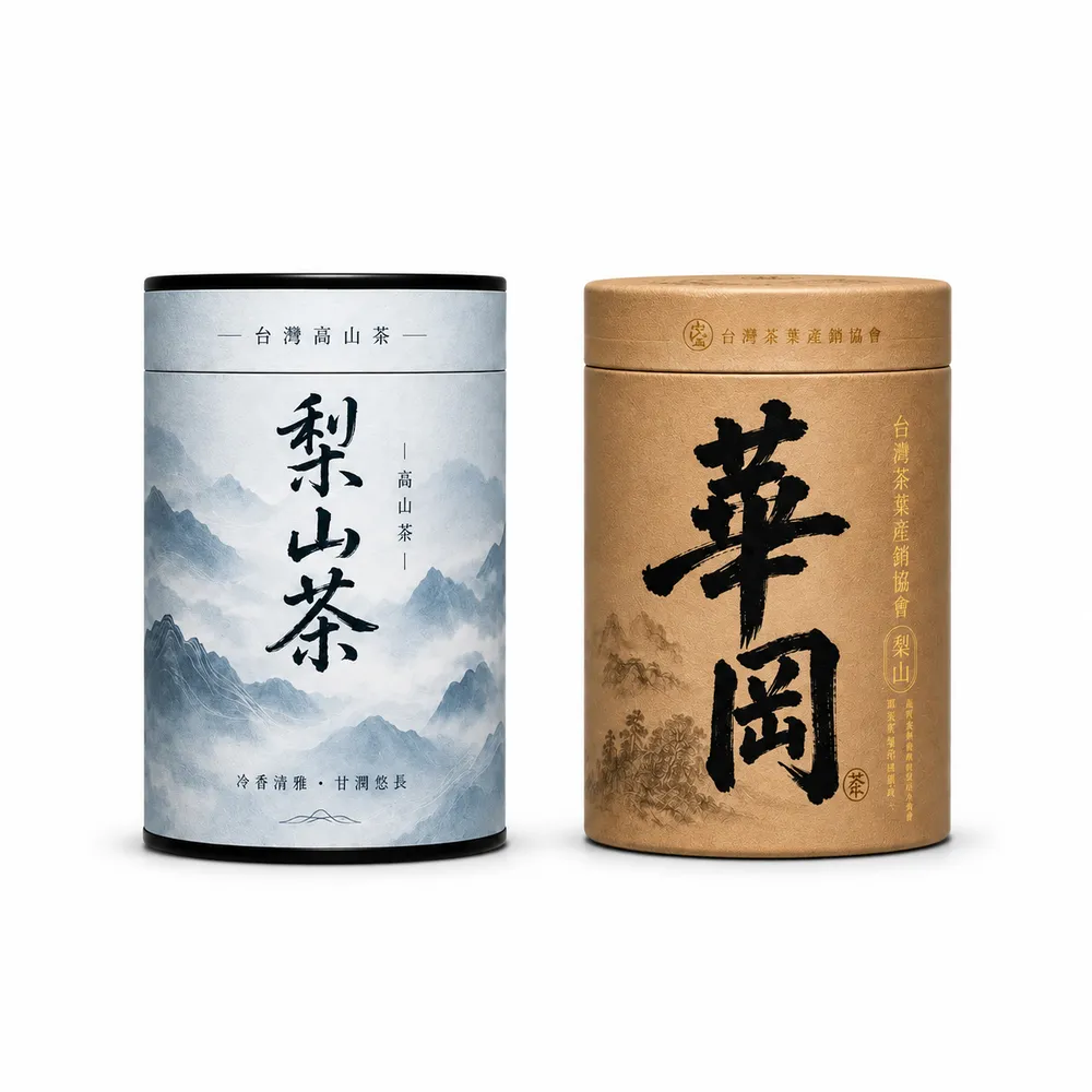 【台灣茶葉產銷協會】梨山茶4兩＋華岡高冷茶2兩 雙茶2入組｜罐裝(1+1)