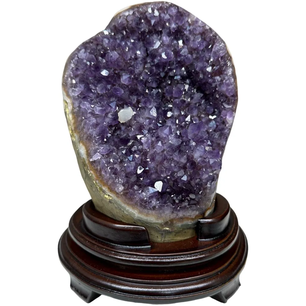 【恬芯晶品】PJ42烏拉圭方解石水晶開運外來財(紫水晶消磁淨化財運財位招財招貴人紫晶鎮新年禮物新春)