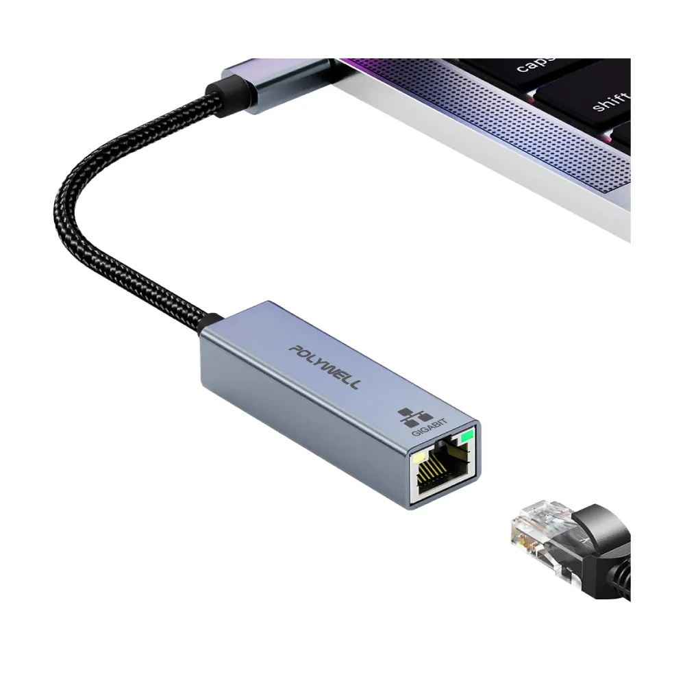 【POLYWELL】USB3.0 Type-C 1G千兆外接網卡