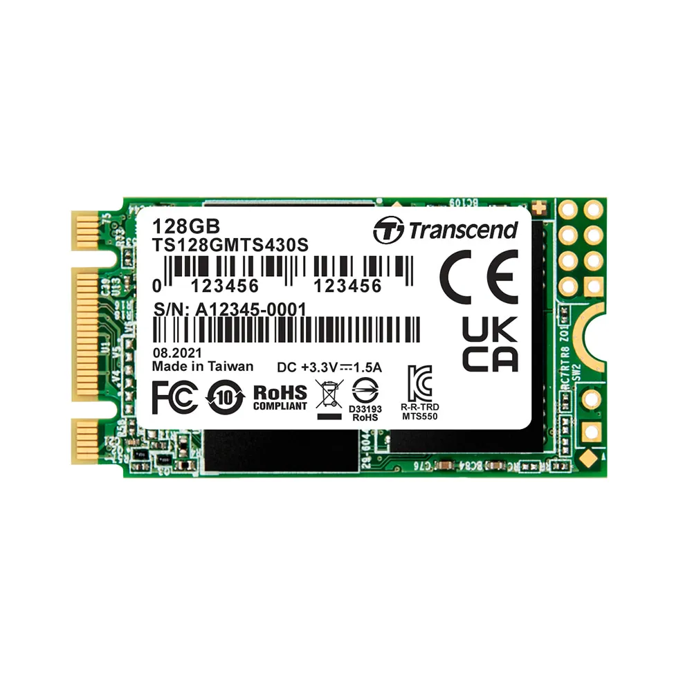 【Transcend 創見】MTS430S 128GB M.2 2242 SATA III SSD固態硬碟(TS128GMTS430S 新舊包裝隨機出貨)