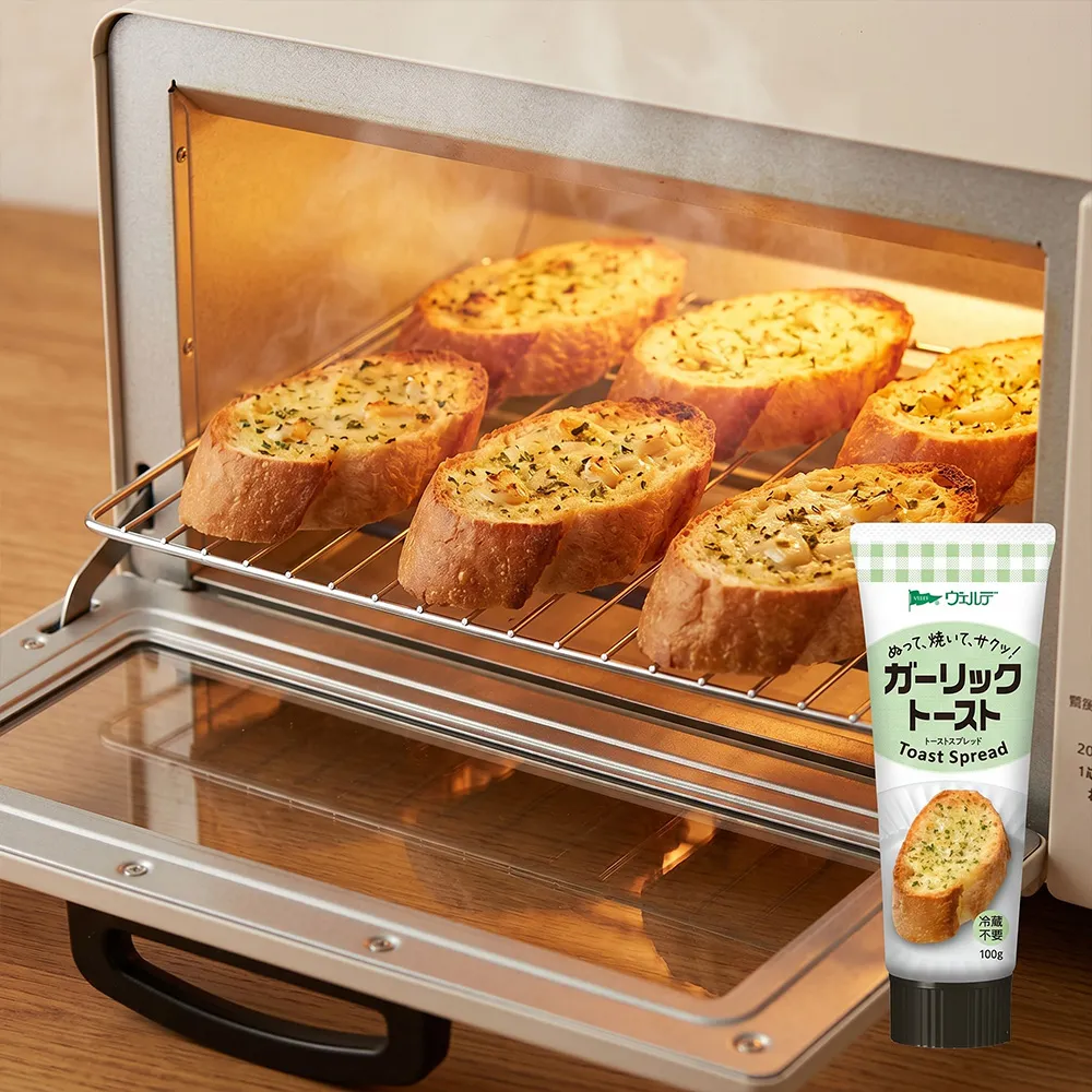【KEWPIE】6條入QP中島董特濃香蒜抹醬100g/條麵包吐司抹醬料理調味蒜香醬早餐點心宵夜下午茶戶外露營野餐