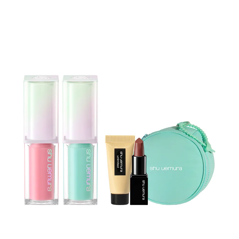 【Shu uemura 植村秀】官方直營 無色限玻光潤色嘟唇精華雙入組(嘟嘟唇/唇彩)