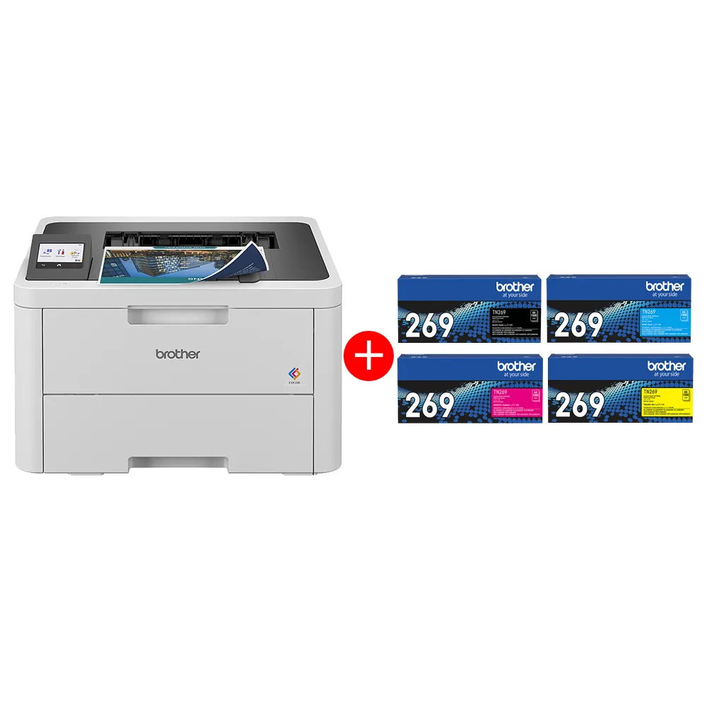 【brother】官方直營 搭1組碳粉匣1黑3彩TN-269四色☆HL-L3280CDW超值商務彩色雷射印表機(雙面列印/WiFi)