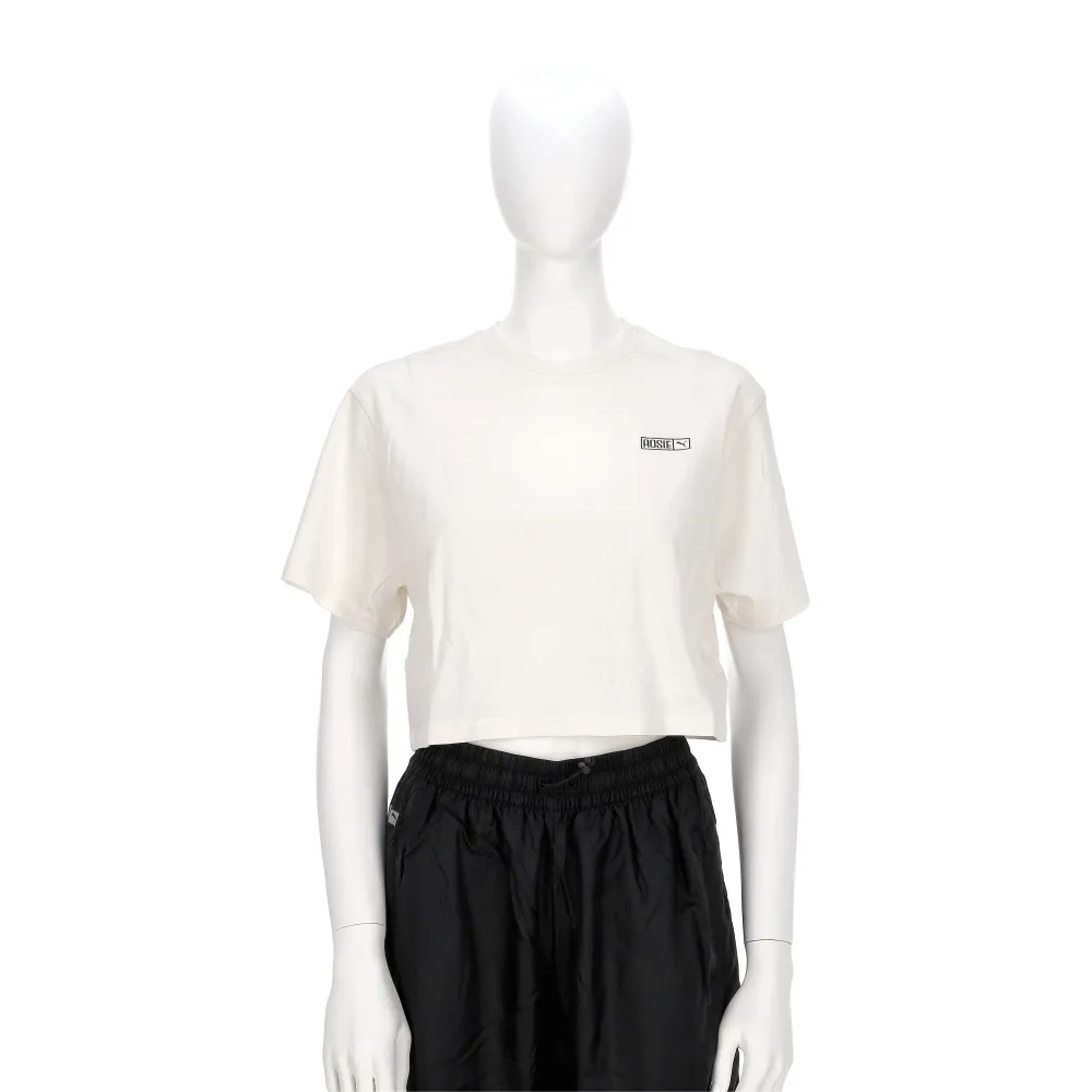 【PUMA】流行系列 Rose聯名 女款 白色 歐規 短版 休閒 T恤 短袖 63380677