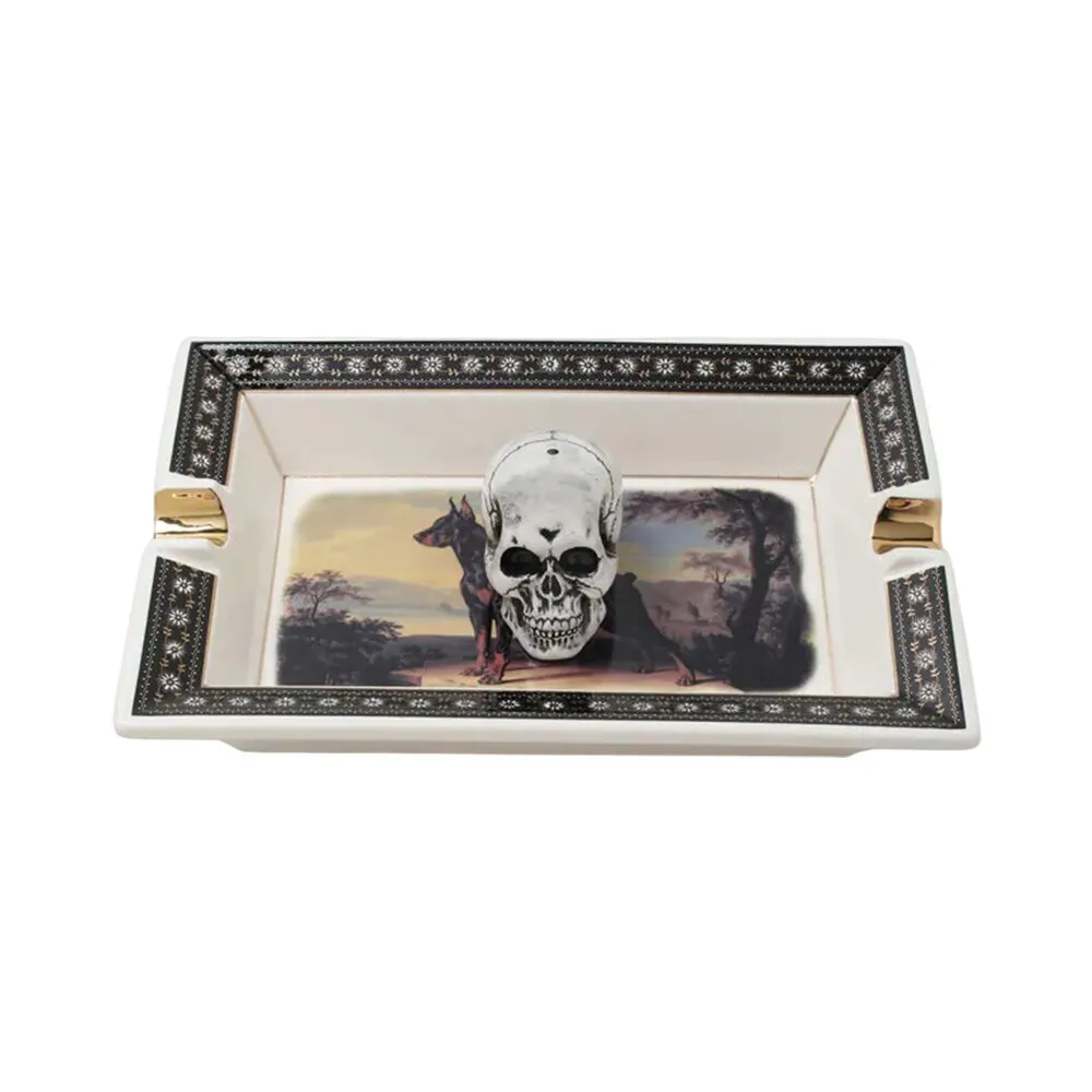 【NEIGHBORHOOD】Neighborhood Square Incense Tray 線香台 骷髏 杜賓犬 方形 香盤 252AINH-AC01