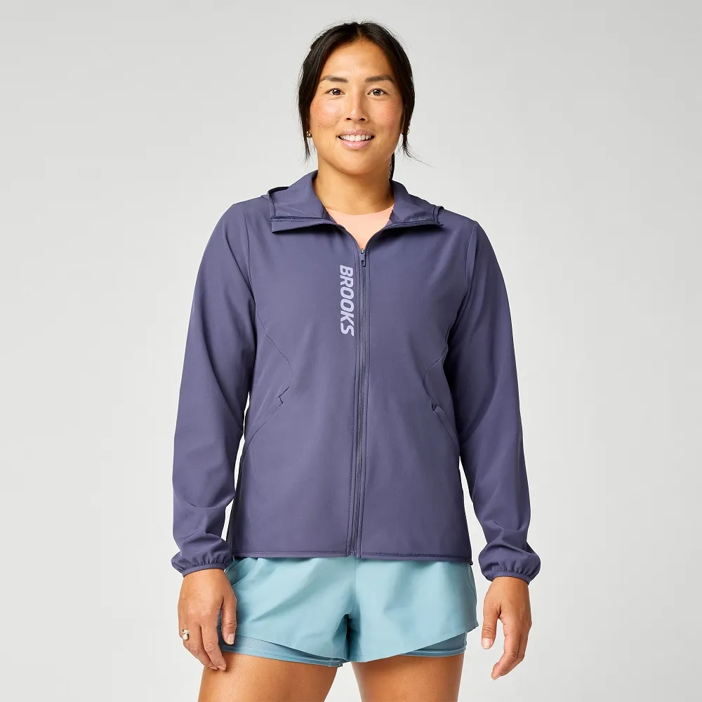 【BROOKS】女 Canopy 防潑水外套_暮夜藍 (221751517)