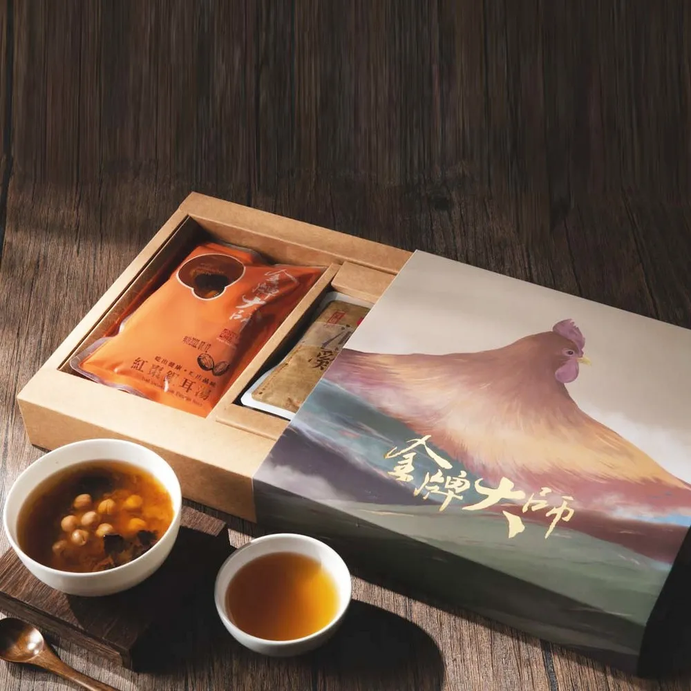 【金牌大師】補身養顏雙美禮盒/3盒(滴雞精+銀耳湯)