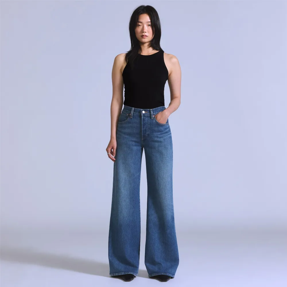 【LEVIS】BLUETAB™ 高腰喇叭牛仔褲 / 歐洲面料 女生牛仔褲 人氣新品 006U6-0001