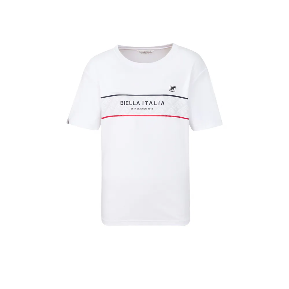 【FILA】男短袖圓領T恤-白色 1TEA-1704-WT