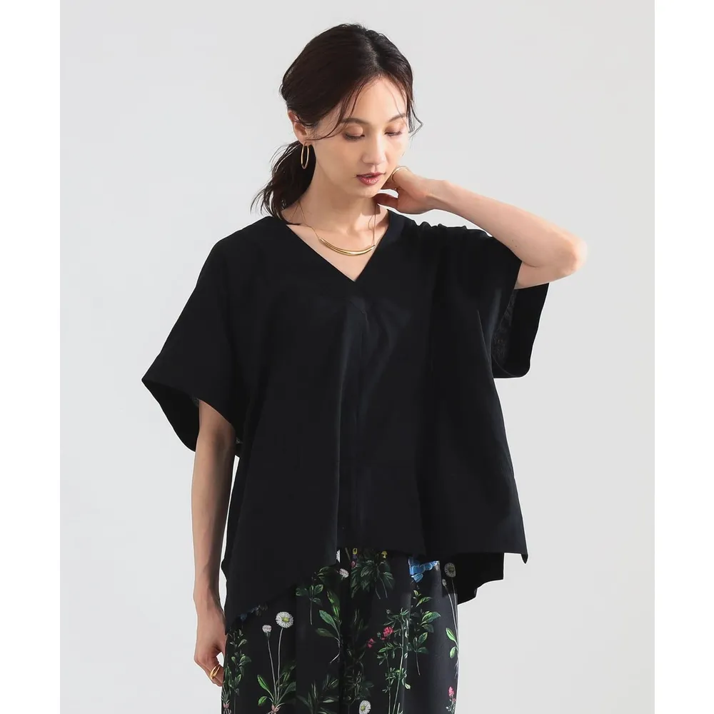 【BEAMS】官方旗艦館 Demi-Luxe BEAMS / 女裝 棉質 V領 上衣