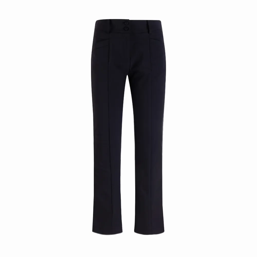 【PING】女款高彈力修身喇叭褲-黑(GOLF/高爾夫球褲/RE25110-88)