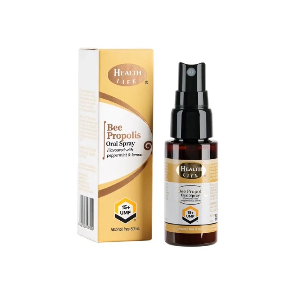 【Health Life】紐西蘭無酒精麥蘆卡蜂蜜UMF15+蜂膠噴霧 30ml(蜂膠)