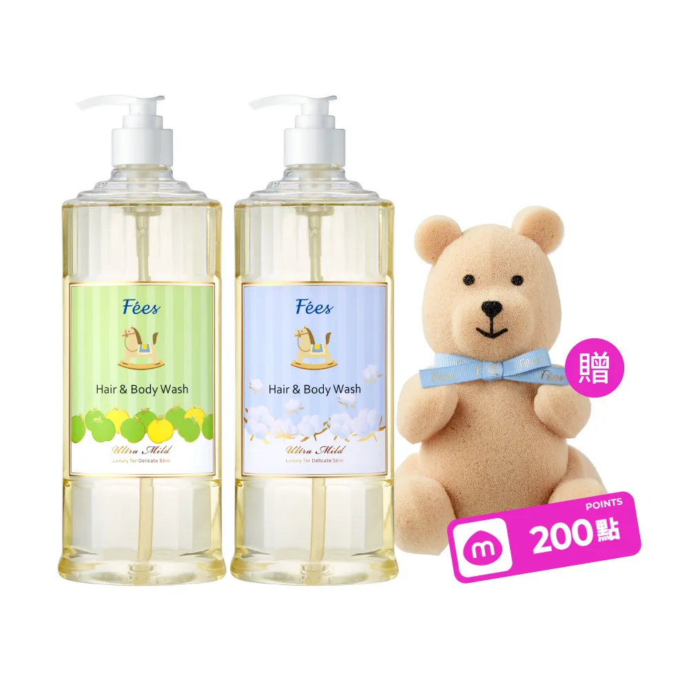 【Fees 法緻】嬰兒柔護洗髮沐浴精600ml 2入組