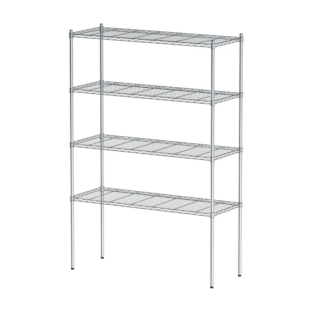 【dayneeds 日需百備】輕型 120x45x180公分 電鍍（鎖管）四層架(鐵力士架/收納層架/展示架/層架/鐵架)
