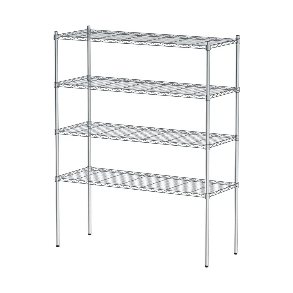 【dayneeds 日需百備】輕型 120x45x150公分 電鍍（鎖管）四層架(鐵力士架/收納層架/展示架/層架/鐵架)