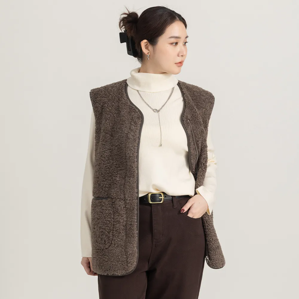 【M：MINb】高領寬鬆不勒脖針織上衣(米白/中大尺碼女裝/XL女裝/女裝/肉肉女穿搭/長袖/針織)