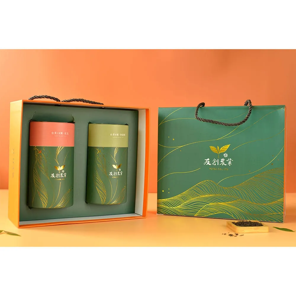 【YCTEA 友創農業】日月潭iTQi三星水晶紅玉/阿薩姆紅茶雙罐禮盒1盒(60gx2罐/盒)(中秋禮盒)