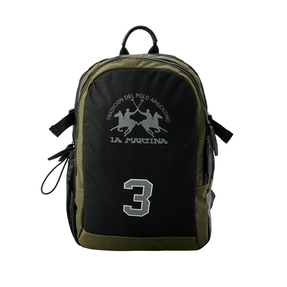 【LA MARTINA】雙11 義大利原裝進口 頂級運動後背包 0971T(黑色)