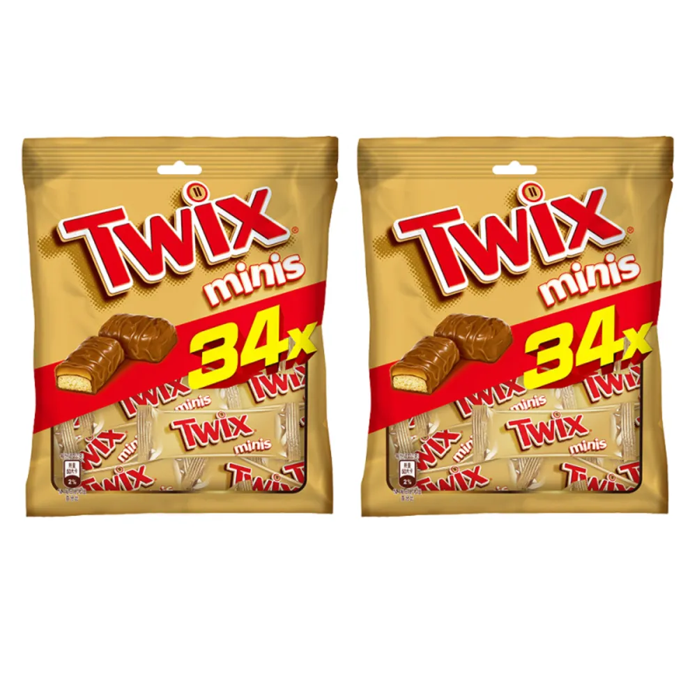 【Twix 特趣】迷你焦糖夾心巧克力 樂享包 340g*二入組(零食/點心)