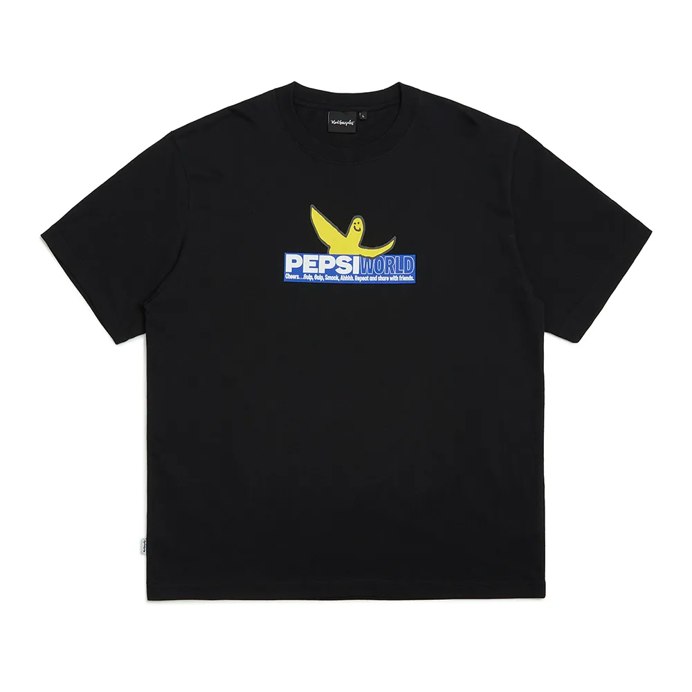 【Mark Gonzales】男女同款 MG X Pepsi World T恤-黑色(百事可樂聯名)