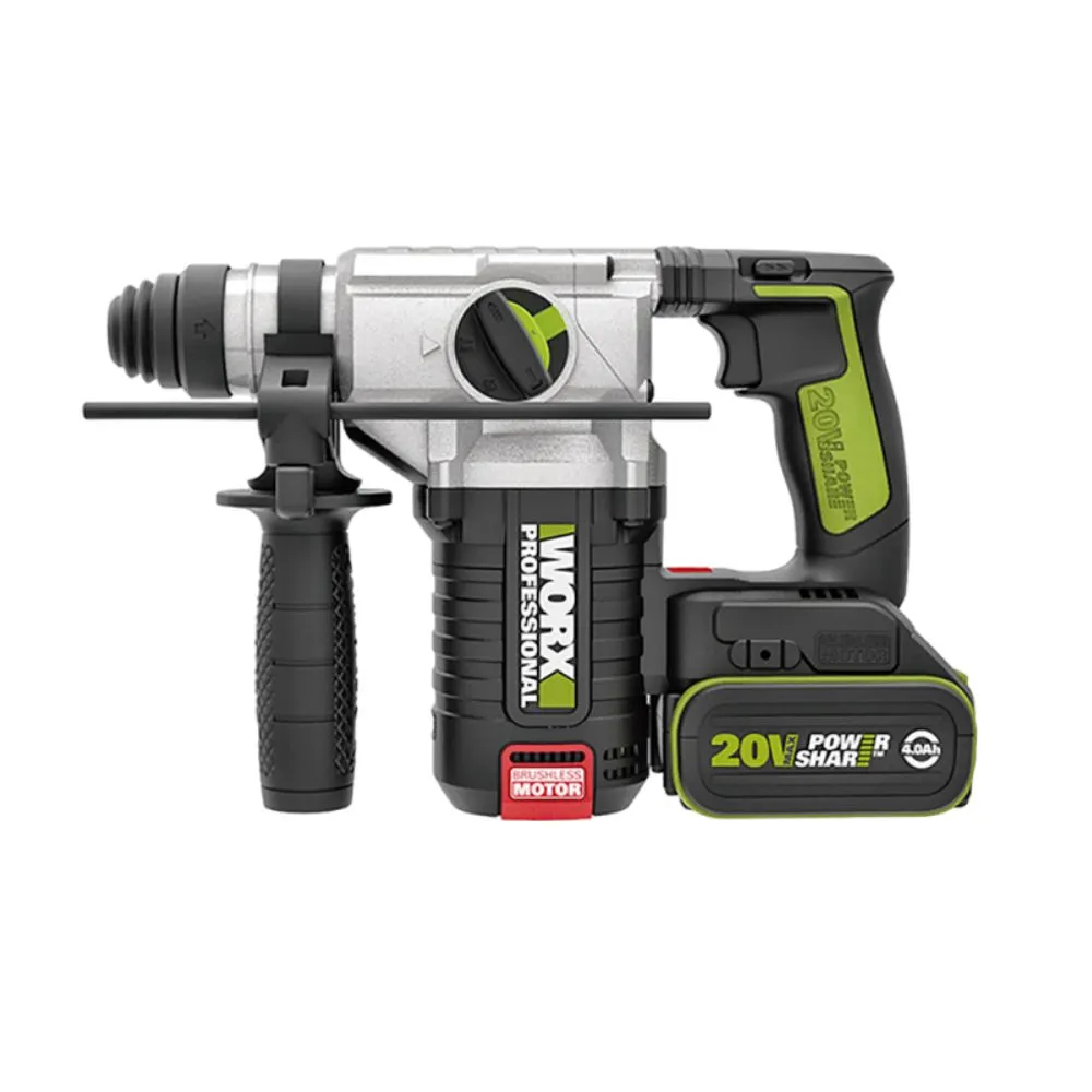 【WORX 威克士】20V 24mm 鋰電無刷免出力電錘 WU388.9(無刷 無碳 電錘 錘鑽 鋰電無碳三用電錘)