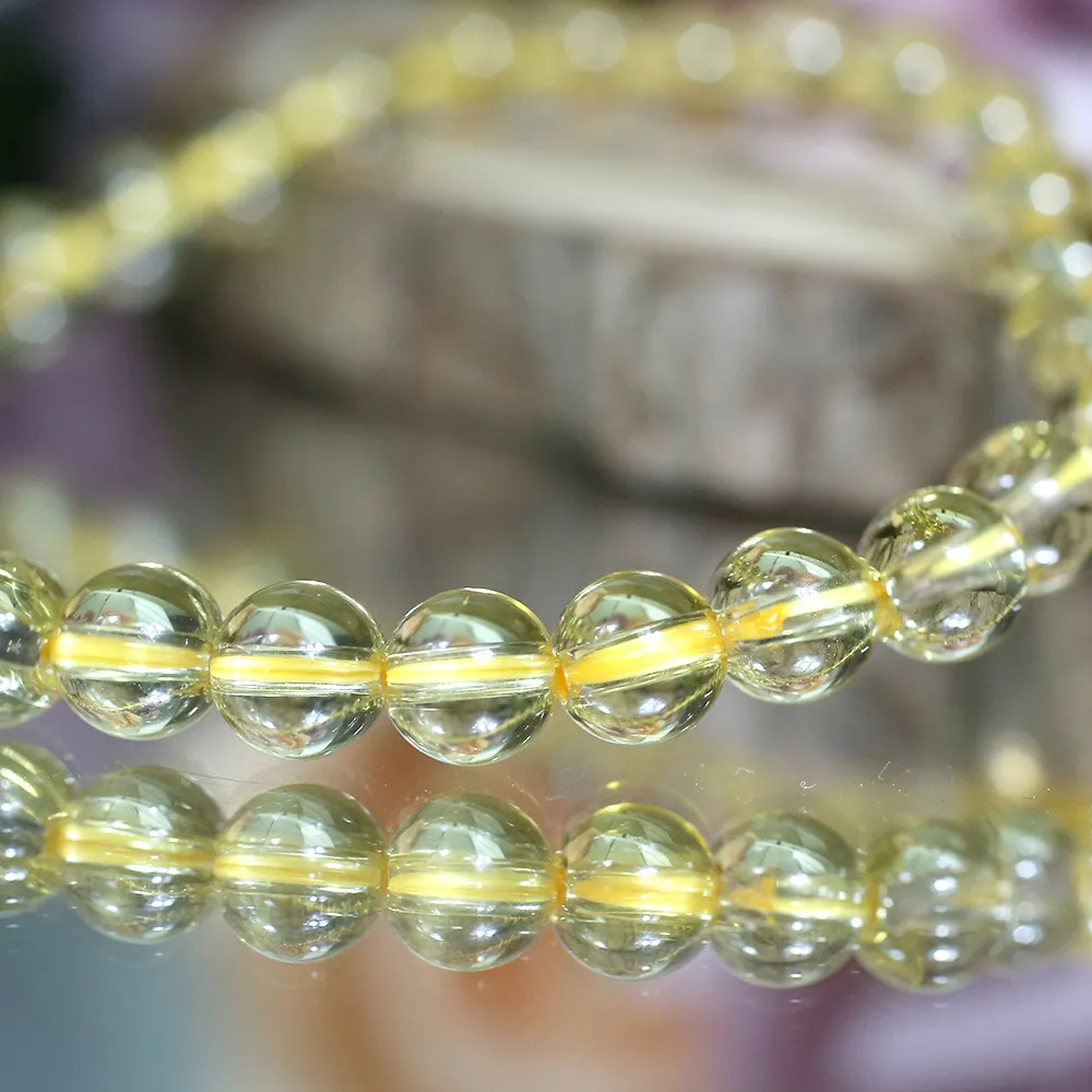 【D.S. jewellery 德山珠寶】特價5A級6mm天然黃水晶手鍊(交換禮物水晶手鍊CE476特價優惠)