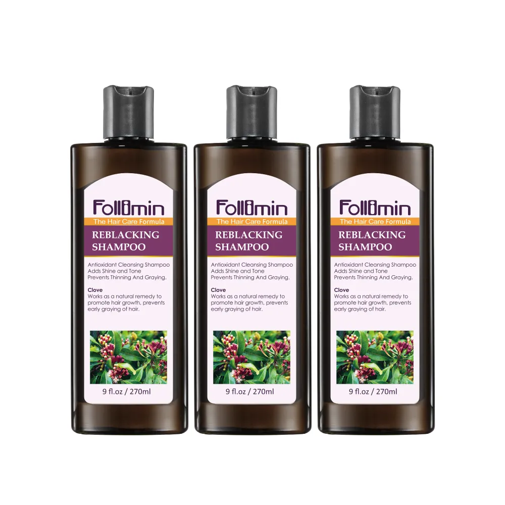 【Follimin 髮利明】紫丁香黑釉亮洗髮精三入 270mlx3(抗氧化護黑髮)