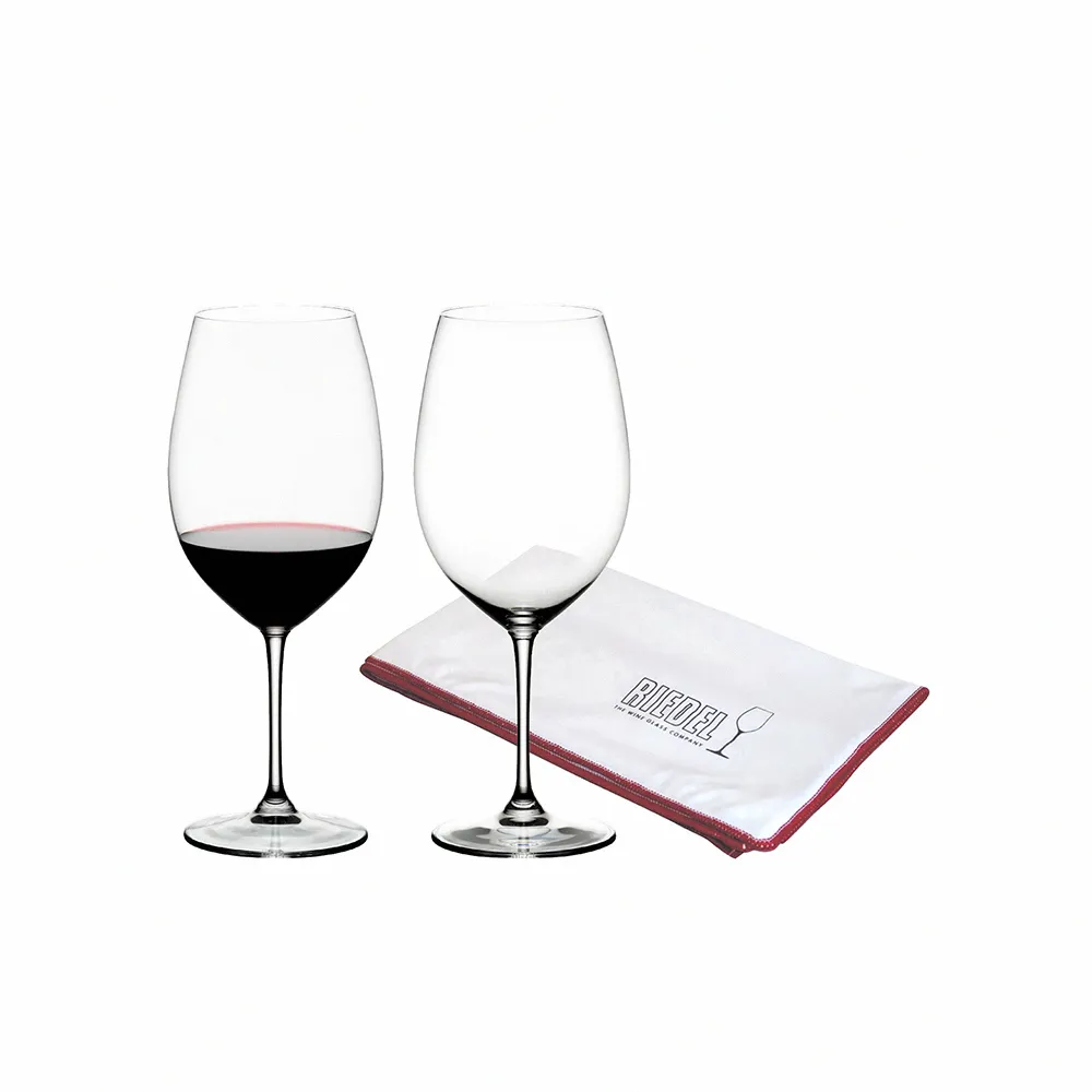 【Riedel】Vinum 卡本內紅酒杯-2入-買就送原廠擦拭布1只(265週年超值限量組)