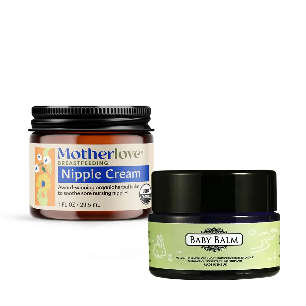 【Motherlove】哺乳舒緩呵護膏1oz/29.5ml+大地之愛-親子呵護膏-25g(婦幼組合品)