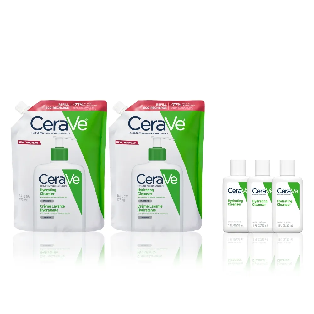 【CeraVe 適樂膚】環保補充雙入組★輕柔保濕潔膚露補充包 473ml_A(凝露質地)