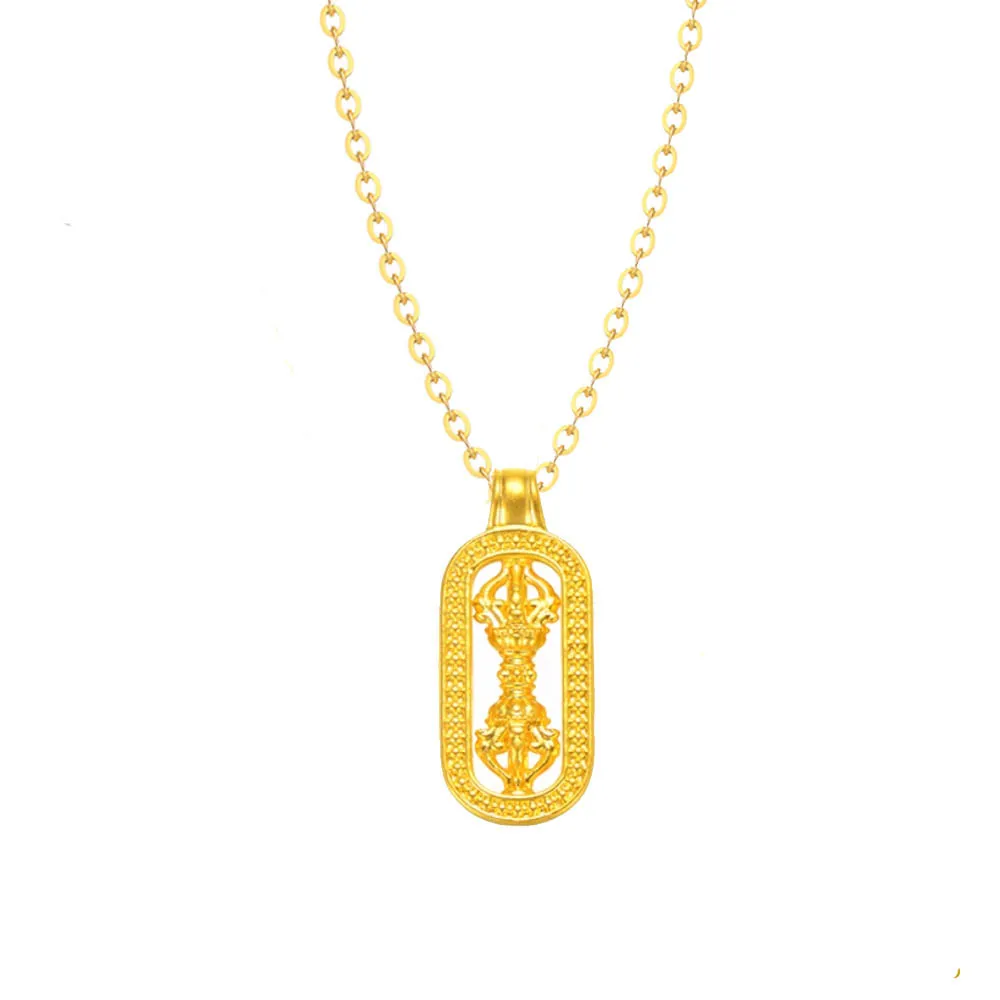 【迎鶴金品】黃金9999 金剛杵墜子(0.09錢正負1厘)