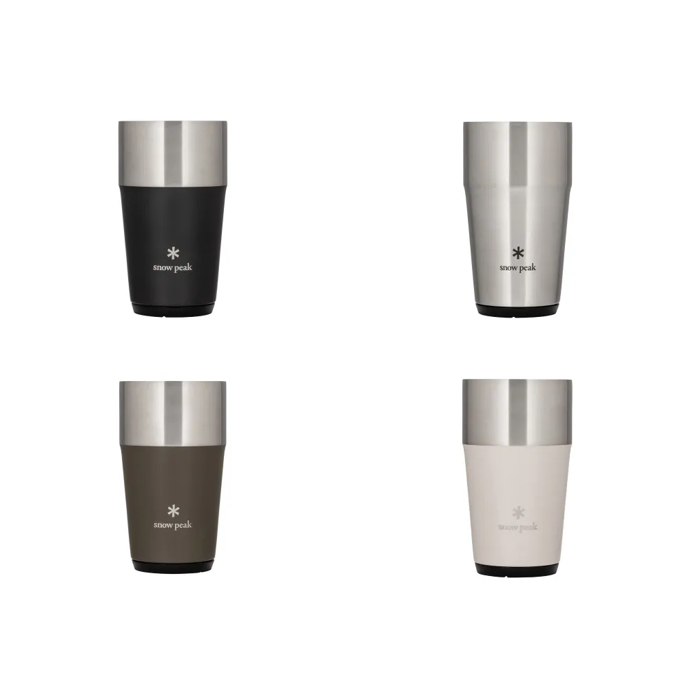 【Snow Peak】真空啤酒厚平底杯16oz TW-470(TW-470-BK、TW-470-SL、TW-470-SN、TW-470-OG)