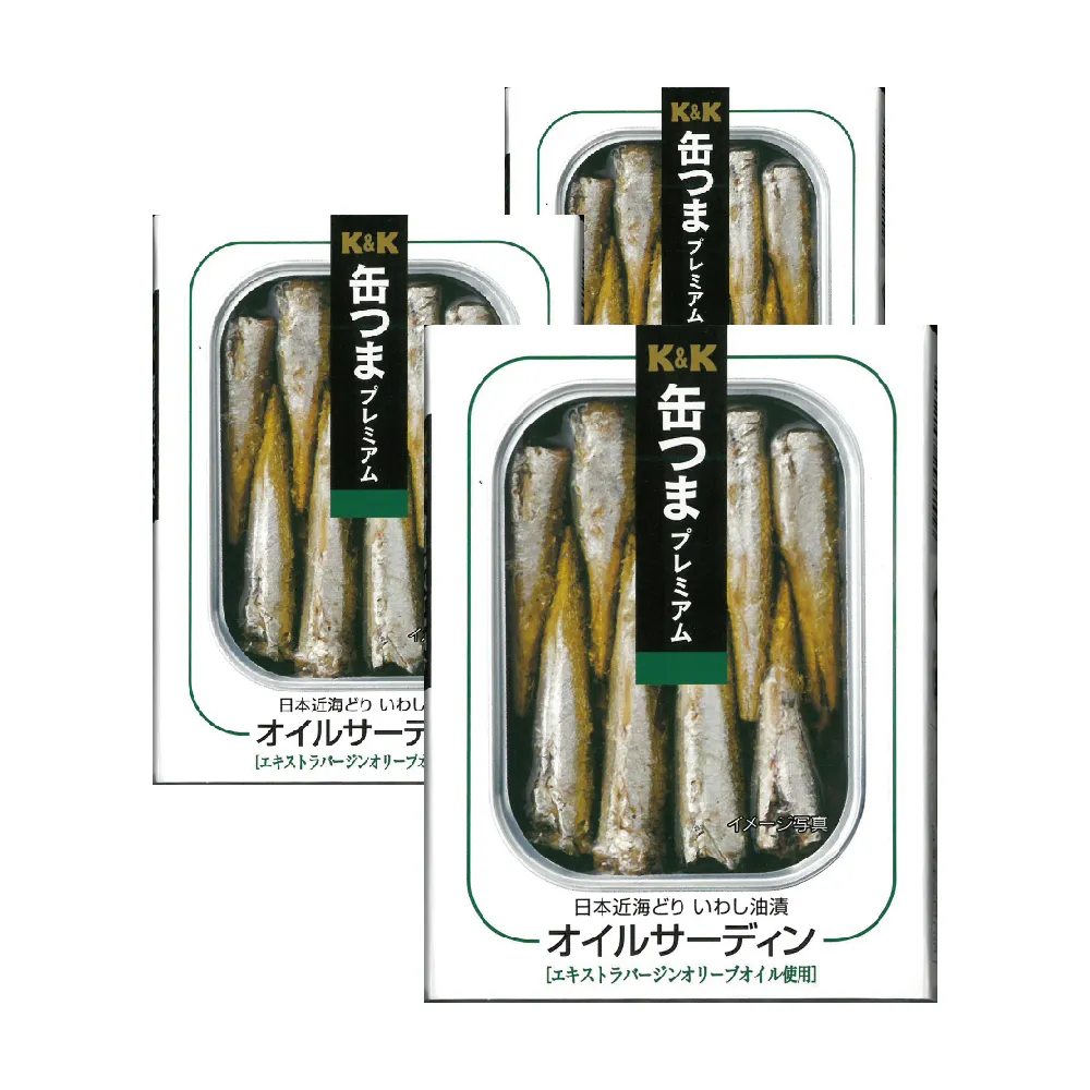 【K&K】油浸沙丁魚105gx3入