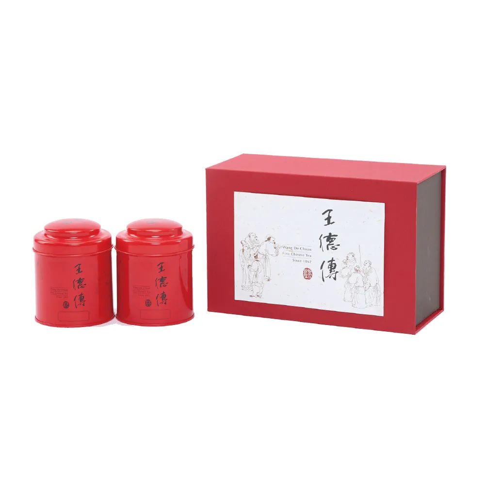 【王德傳】特選茶葉禮盒-阿里山金萱100g+凍頂烏龍100g(德傳茶禮)