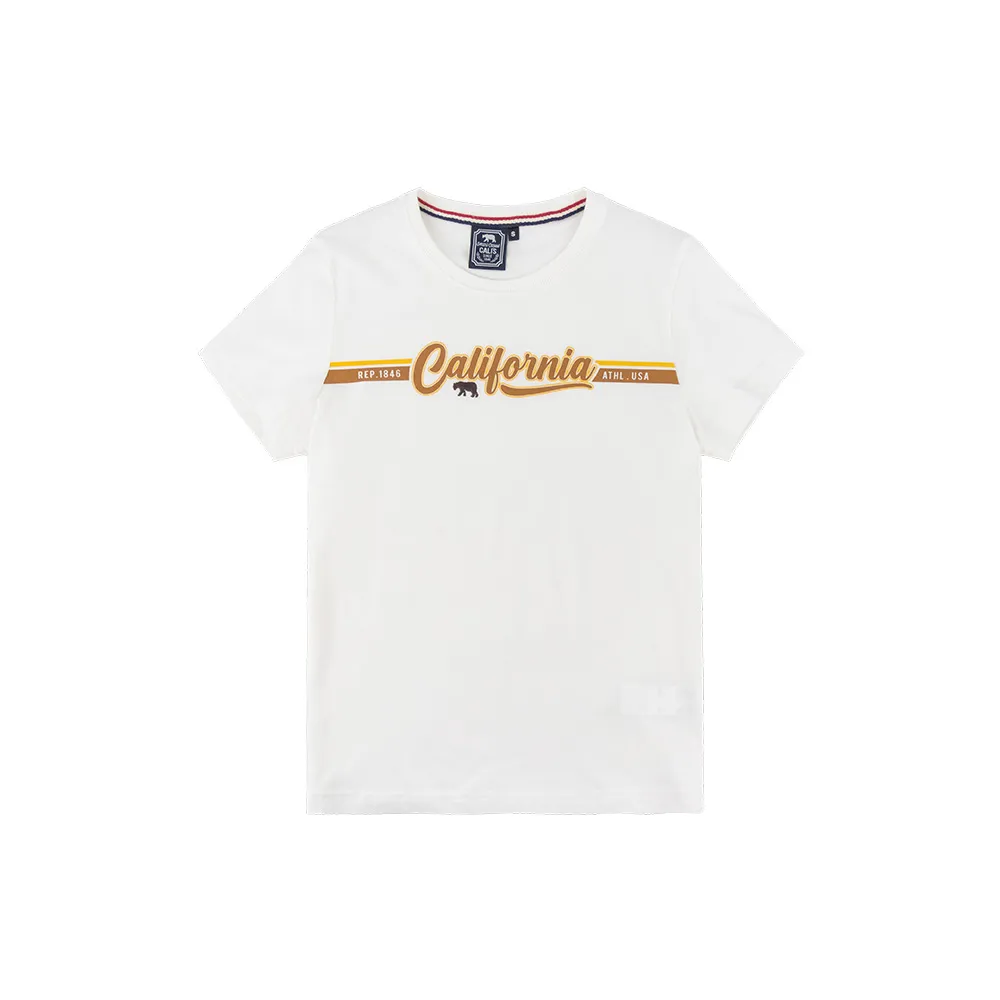 【California Republic】白色圓領短TEE(女)