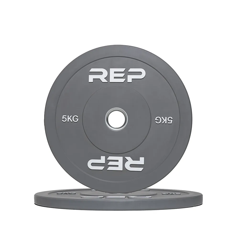 【REP】包膠槓片 5 kg 灰色 （2入裝）奧林匹克包膠槓片/彩色槓片