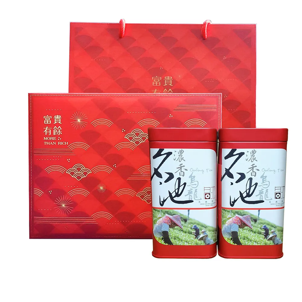 【名池茶業】富貴有餘梨山烏龍茶葉禮盒150gx2罐(共0.5斤)