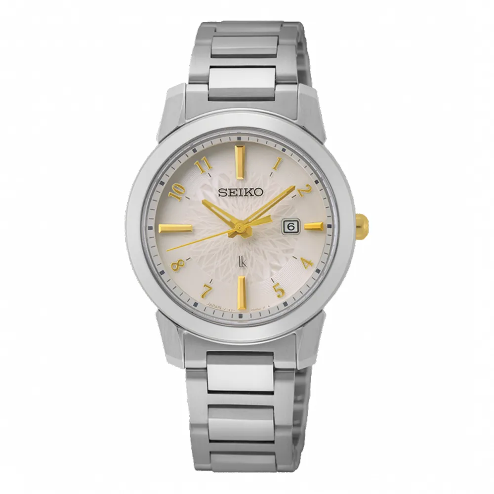 【SEIKO 精工】LUKIA 限量女主角藍寶石水晶太陽能女錶31mm SK037(V137-0DK0KS/SUT413J1)