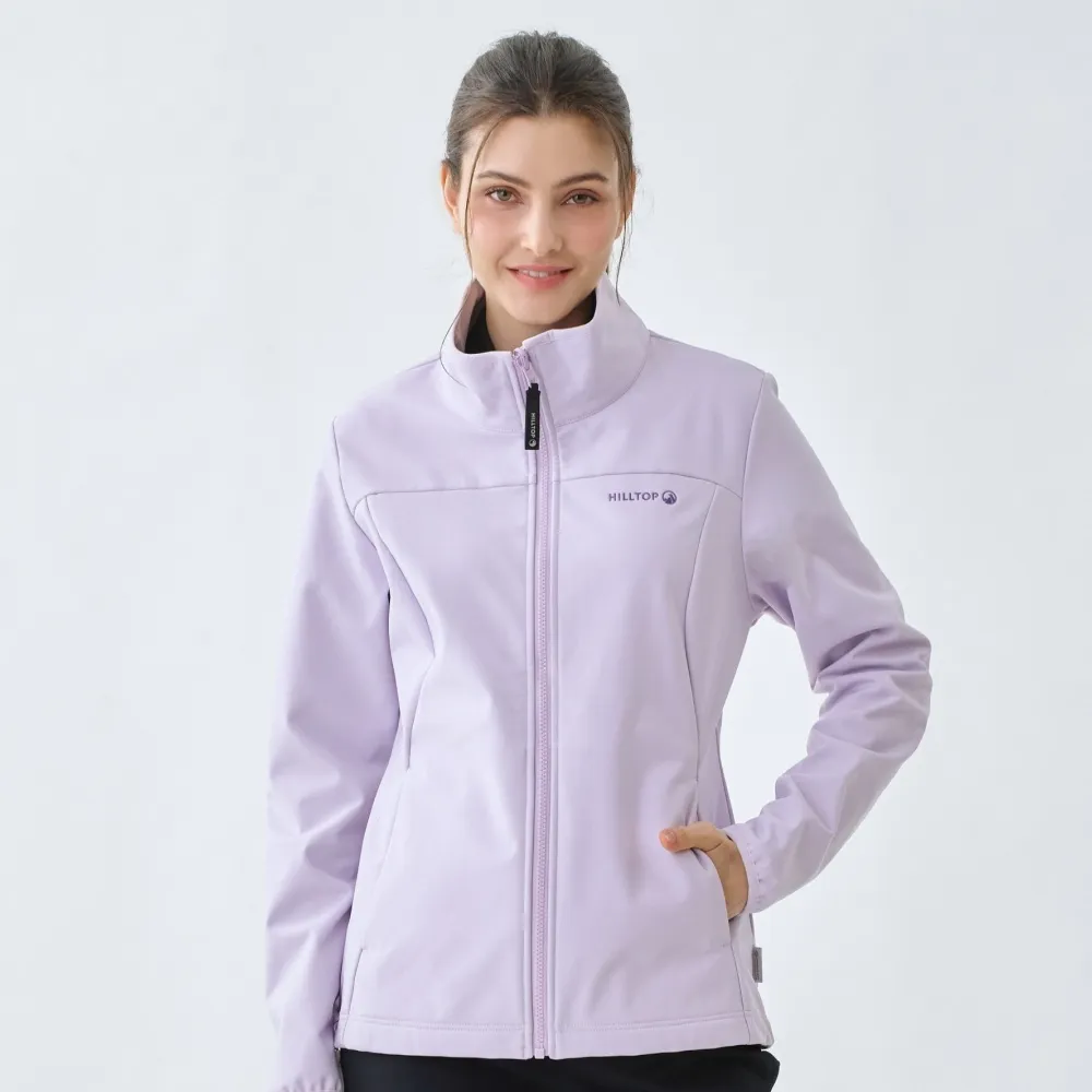 【Hilltop 山頂鳥】WINDSTOPPER 3L防風透氣保暖刷毛外套 (可銜接GORE-TEX外件) 女款 淡紫｜PH22XF56ECJ0