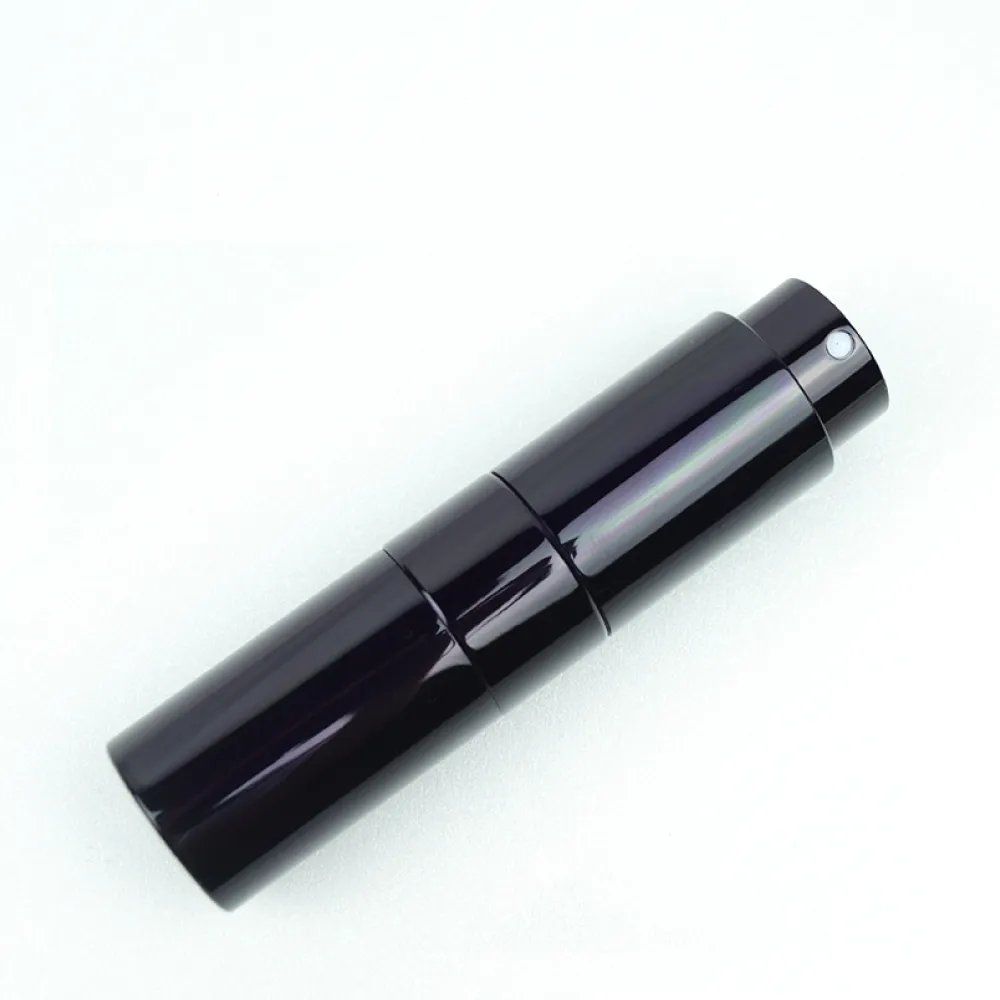 【MYBeauty】2入旋轉收納玻璃填充瓶15ml黑色贈分裝工具乙組(香水分裝小噴瓶/玻璃分裝瓶/按壓式噴霧瓶)