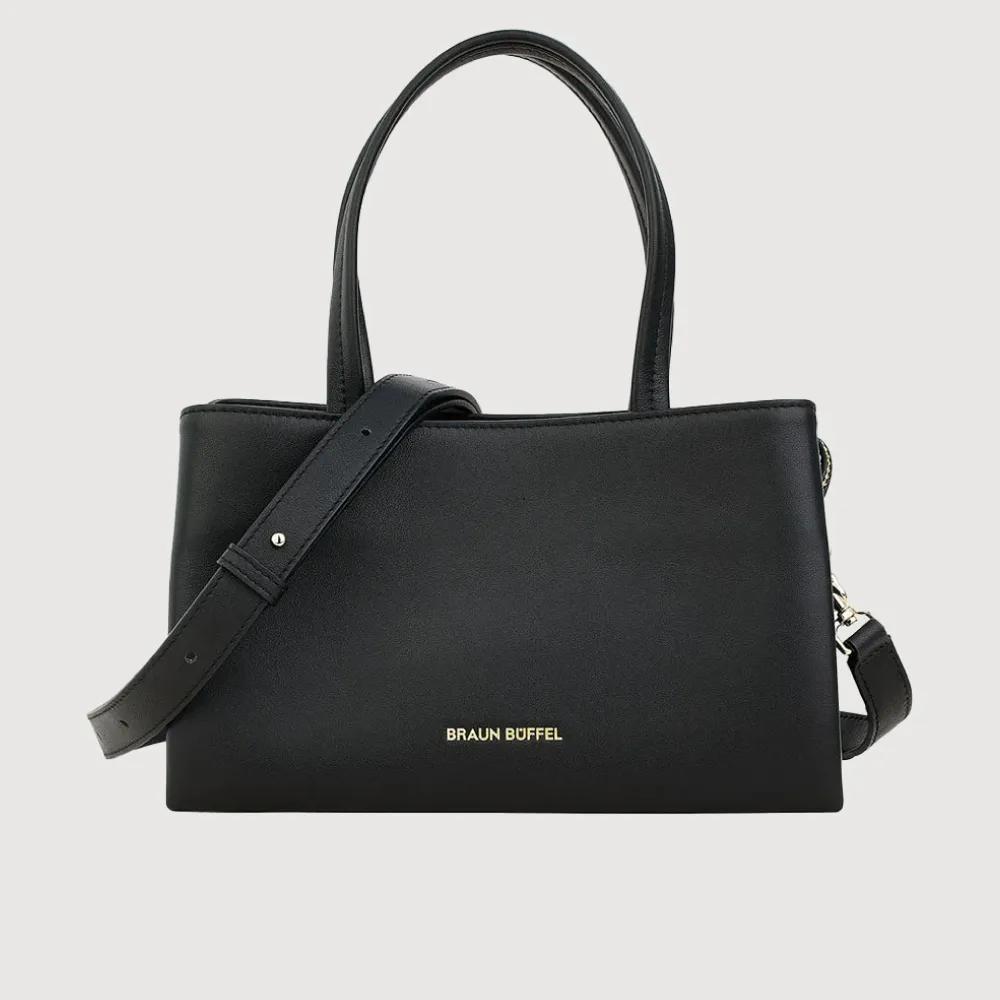 【BRAUN BUFFEL 德國小金牛】柯琳姆 手提斜背包-黑色(BF862-12-BK) 女包送禮推薦