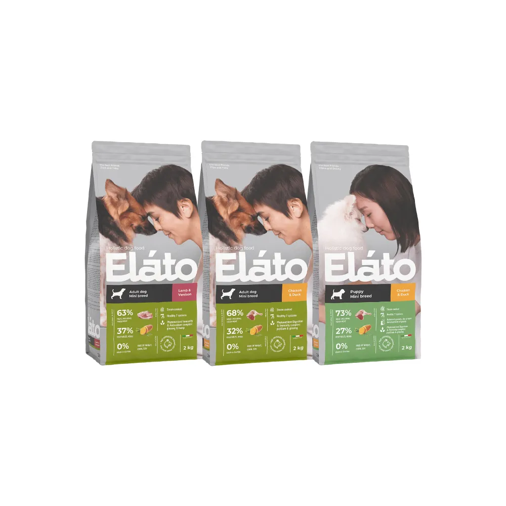 【Elato 杜莎】天然草本無榖犬糧系列｜2公斤｜人參添加 老犬適用 狗糧 狗飼料 低敏 成長配方｜ED1ED2ED3